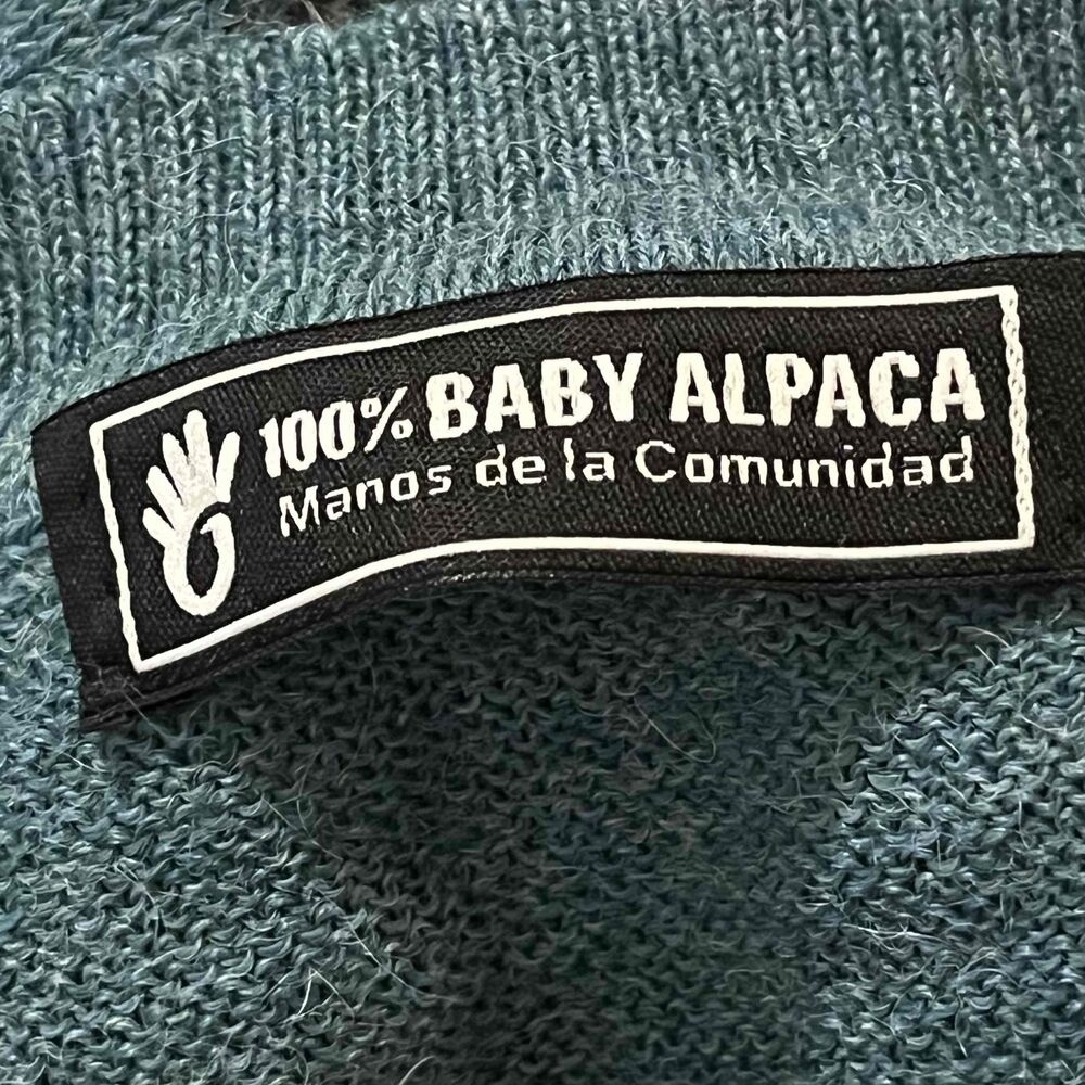 Baby Alpaca Wool Fair Isle Sweater Size Medium Peru from Manos de la Comunidad - Picture 7 of 9